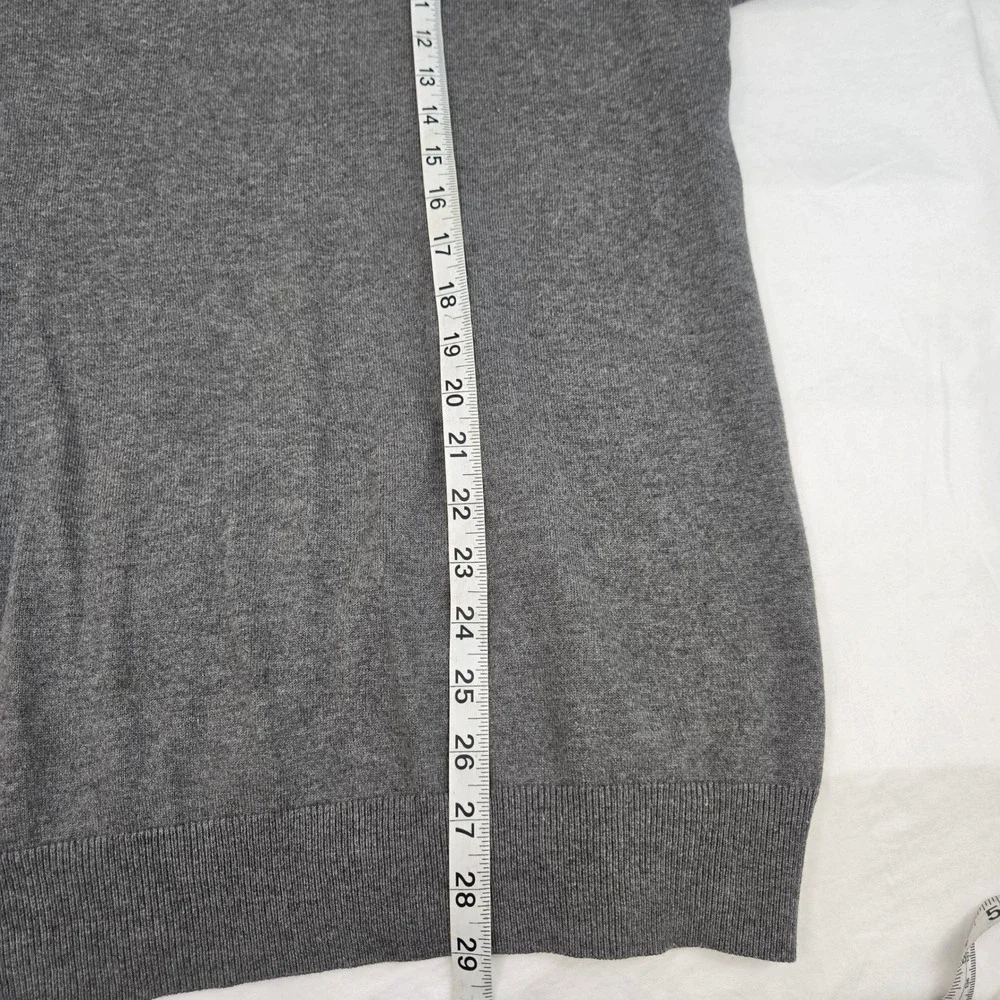 Banana Republic Luxury Blend Sweater Men's LG Gray Silk Cashmere V Neck Pullover